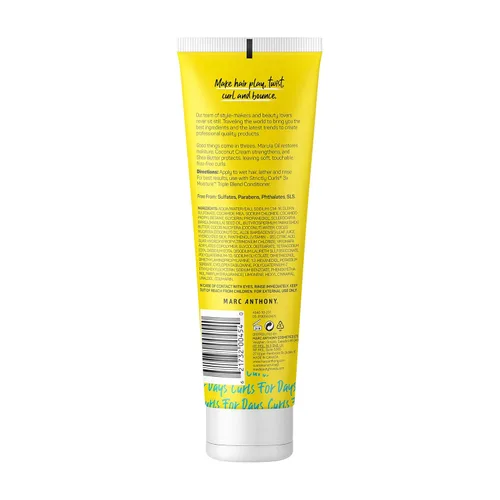 Miniatura 2 de Marc Anthony Champú para cabello rizado, estrictamente rizos, 3 veces más humedad para definir rizos y mejorar los rizos, manteca de karité, aceite