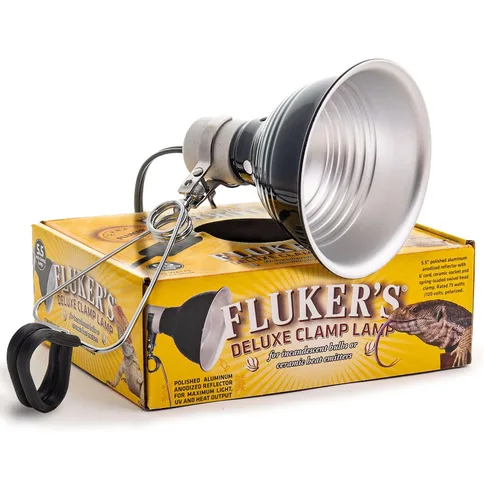 Lámpara Fluker's Repta-Clamp, luz de abrazadera resistente para tanques y terrarios de reptiles, aprobada UL/CUL, excelente para el baño de