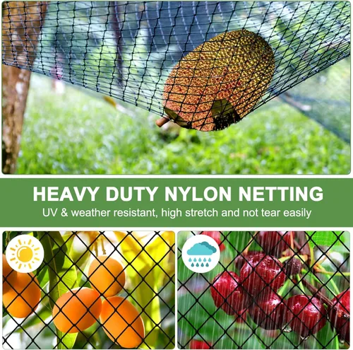 Miniatura 2 de Red para pájaros, red de nailon resistente de 25 x 25 pies con malla de 2 pies para protección del jardín, gallinero, árbol frutal, huerto
