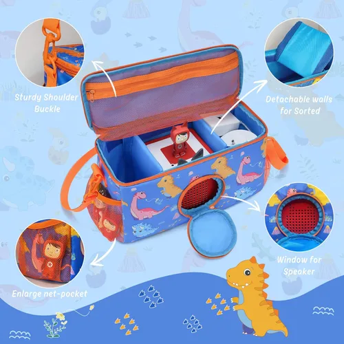 Miniatura 5 de Estuche Portátil para Tonies - Compatible con Toniebox Juego de Inicio, Figuras de Tonies, Estación de Carga, Auriculares - Bolso de Viaje