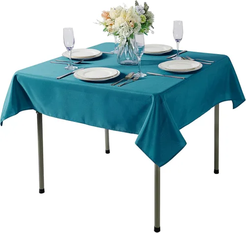 Miniatura 30 de Cupuamon - Mantel rectangular de 60 x 84 pulgadas, tela de poliéster lavable para decoración de bodas, fiestas, cenas y banquetes