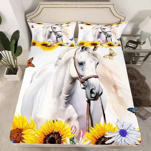 Miniatura 26 de Erosebridal Phoenix - Juego de sábanas de tamaño matrimonial, juego de sábanas bajeras de Phoenix con estampado de pájaro mágico para niños, Color 14