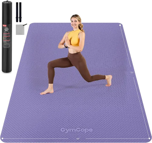 Miniatura 9 de Tapete de yoga extra grande – 72 x 48 pulgadas o 78 x 57 pulgadas, 1/4 a 1/2 pulgadas de grosor para mujeres y hombres, tapete de pilates