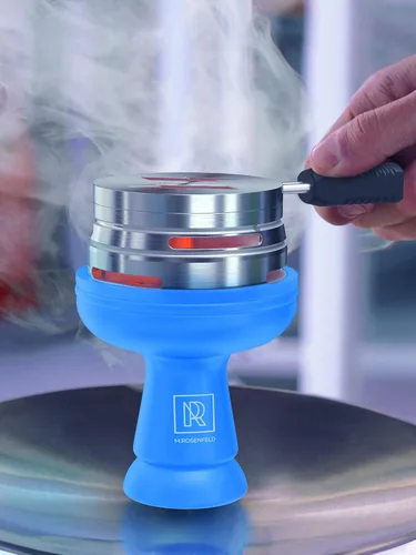 Miniatura 7 de M. ROSENFELD Juego de Cuencos de Cachimba Azul de Silicona – Diseño Navideño Limitado Color Azul - Cuenco de Cabeza de Cachimba Premium - Cuenco