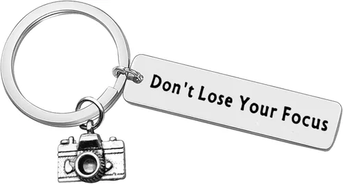 Llavero de regalo para fotógrafos, amantes de la cámara, llavero Don't Lose Your Focus, regalo de Navidad, graduación, cumpleaños, para fotografía,