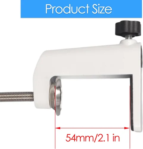 Miniatura 2 de Soporte de lámpara universal con abrazadera en C Base de abrazadera de montaje de escritorio para luces de brazo oscilante, iluminación de Blanco