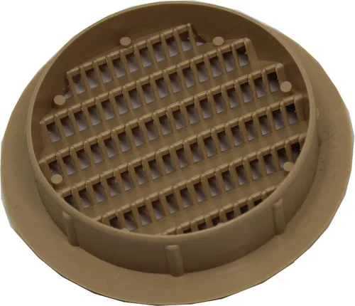 Miniatura 4 de Cubierta redonda de rejilla de rejilla de reptil de rejilla de ventilación de aire de plástico verde o bronceado de 2 pulgadas (6, bronceado)