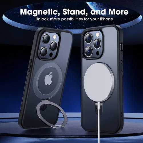 Miniatura 9 de CASEKOO - Funda diseñada para iPhone 14 Pro con soporte magnético invisible [protección contra caídas de grado militar] [compatible con MagSafe]