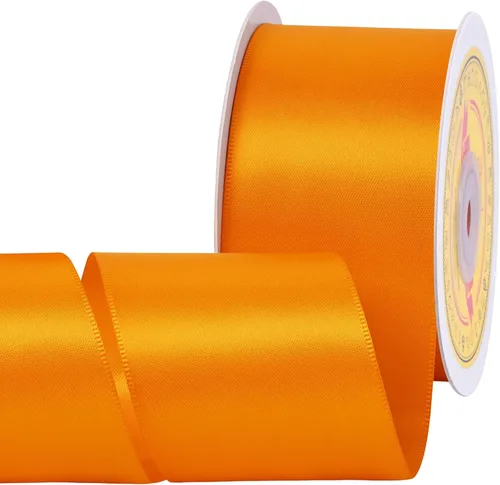 Miniatura 25 de Cinta de satén blanca antigua de doble cara de 1-1/2 pulgadas x 50 yardas, cinta de poliéster para envolver regalos, día de San Valentín, bodas