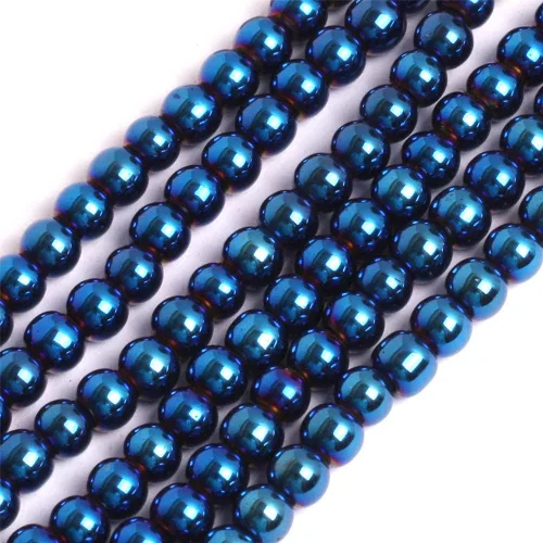 Miniatura 38 de GEM-Inside - Cuentas sueltas de hematita negra natural no magnética de 0.079 pulgadas, cuentas redondas de energía para fabricación de joyas, 15