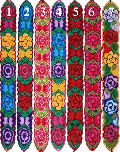 Miniatura 2 de YZXDORWJ Cinturón mexicano bordado para mujer, para vestido, bohemio, floral, tradicional, para fiesta, fiesta