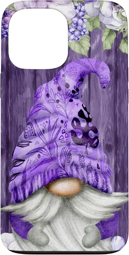Miniatura 24 de Cute Purple Aesthetic Anemones Flower Pattern Lavender Gnome Case for iPhone 17