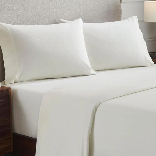 Miniatura 7 de Juego de ropa de cama de franela de algodón de alta calidad, el juego incluye: 2 fundas de almohada, acento de dormitorio contemporáneo sólido