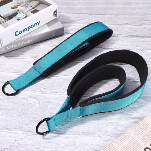 Miniatura 5 de Correas TOBWOLF para Pilates - Correas de doble bucle con anilla en D para Reformer, acolchadas, para entrenamiento en casa o en el gimnasio Azul