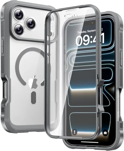 Miniatura 221 de Diaclara - Funda compatible con iPhone 11, carcasa resistente de cuerpo completo con protector de pantalla integrado sensible al tacto y Transparente