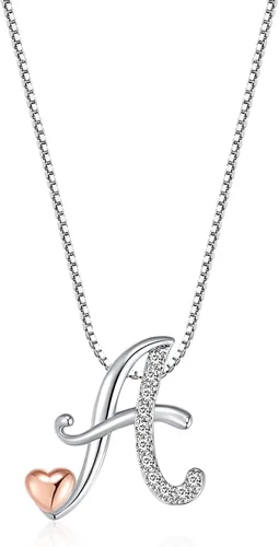FLNEOO Valentines Day Gifts for Girls Her Initial Necklaces for Women 14K Gold Plated Pendant Letter Necklace for Women Teen Girls Dainty Gold