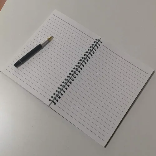 Miniatura 2 de YUREE Cuaderno con espiral forrado, tamaño A5, papel grueso de 3.53 oz/m² y tapa dura de estraza, 60 hojas (120 páginas), 8.4 x 6 pulgadas, gris