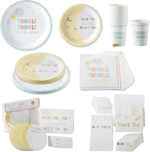 Miniatura 10 de Kate Aspen Twinkle Twinkle - Platos de papel decorativos de alta calidad de 7 pulgadas, suministros para fiestas (peso de 350 GSM, juego de 16)