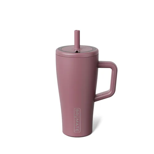 Miniatura 25 de BrüMate Era Vaso térmico con asa y pajilla, 40 onzas, 100% a prueba de fugas, con tapa, hecho de acero inoxidable, base apta para portavasos, moca