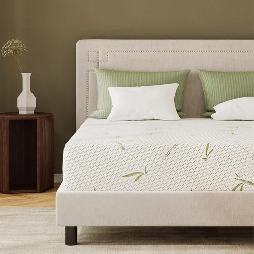 Miniatura 9 de EGOHOME Colchón de tamaño individual de 8 pulgadas, espuma viscoelástica de gel de té verde refrescante para aliviar la presión, soporte firme