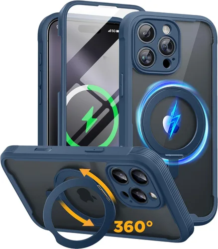Miniatura 87 de Miracase Funda para iPhone 13 de 6.1 pulgadas, [sin burbujas] funda de teléfono de cuerpo completo con pantalla de vidrio completa integrada, sin