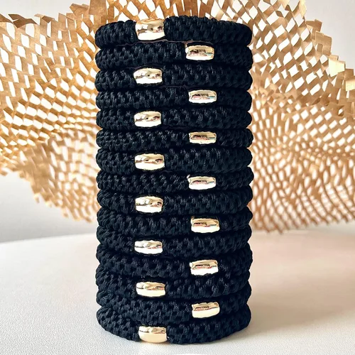 Tanha 15 pulseras para el cabello, ligas para el cabello para mujeres y hombres, soportes para cola de caballo para cabello grueso, fuerte elástico,