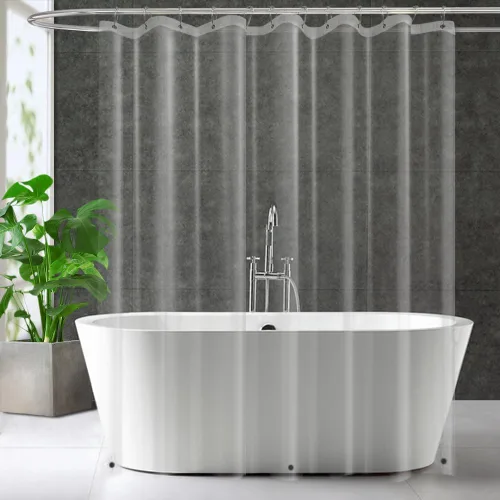 Miniatura 11 de ZEMAHOME Paquete de 4 cortinas de ducha de plástico PEVA de alta calidad, peso ligero, 72 x 72 pulgadas, forro transparente para cortina de baño