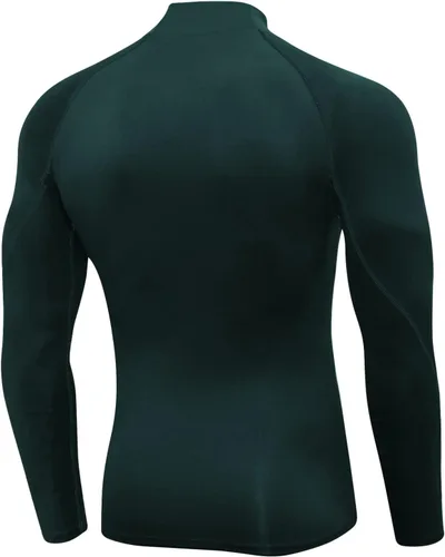 Miniatura 2 de Camisas de compresión de manga larga para hombre, camiseta de entrenamiento para gimnasio, camiseta para correr, capa base fresca y seca, camiseta