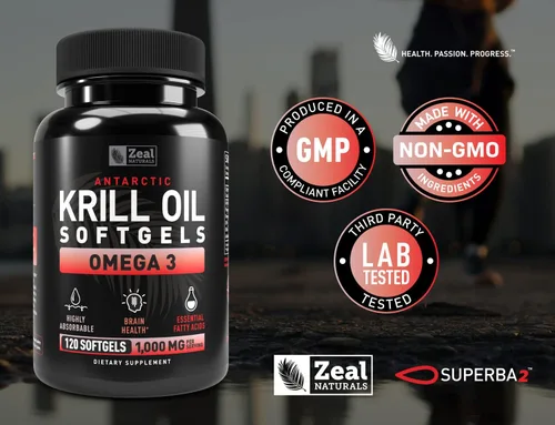 Miniatura 9 de Aceite de krill antártico de 1000 mg (120 cápsulas blandas) Suplemento de aceite de pescado Omega 3 con EPA, DHA y astaxantina, para apoyo