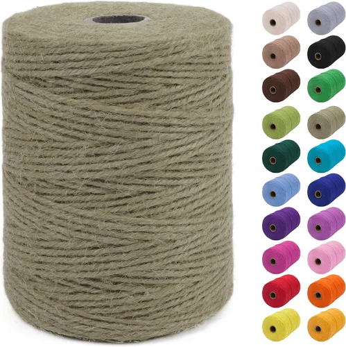 Miniatura 66 de JeogYong - Cuerda de yute de 3 mm, 99,9 m, cuerda natural gruesa para jardín, ideal para manualidades, exterior, jardinería, envoltorios de regalo