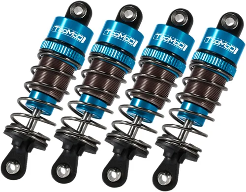 Miniatura 4 de 1/10 62MM RC Kit de amortiguadores llenos de aceite para Tamiya TT-01 TT-02 Hyper Go 1/14 H14BM 14209 Losi Actualizaciones Reemplazar piezas (azul)