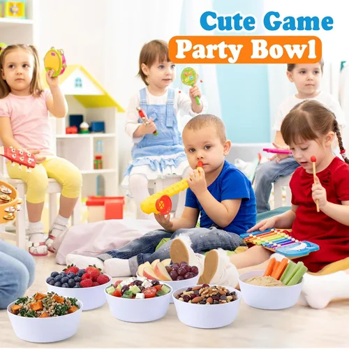 Miniatura 7 de Irenare 48 cuencos pequeños de plástico para niños, 10 onzas, aperitivos de cereales, cuencos para niños pequeños, aptos para microondas
