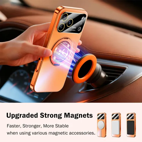 Miniatura 3 de Funda para iPhone 17 Pro Max con soporte magnético giratorio [cubierta de cámara integrada] [compatible con MagSafe] Funda delgada de protección a