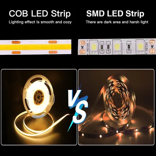 Miniatura 5 de Tira de luces LED COB flexible, 3.3 ft/3.3 pies de cuerda de luces LED COB flexible DC 5V 320 LEDs/m blanco cálido 3000K no impermeable USB cinta