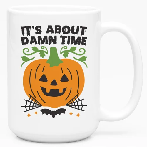 Miniatura 174 de LookHUMAN Taza de Café de Halloween – Halloween Is Meowgical Tazas, Taza de Café Espeluznante Idea de Regalos de Taza, 15 Onzas 10-Blanco