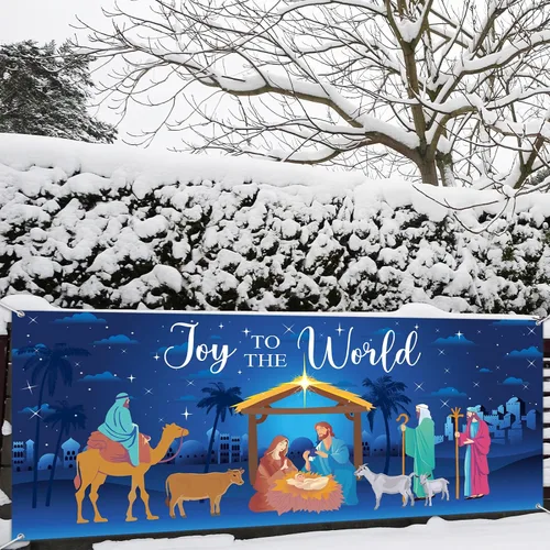 Miniatura 4 de Buryeah Decoración navideña para puerta de garaje, 6 x 13 pies, cubierta de Navidad para puerta de garaje, telón de fondo grande para decoraciones