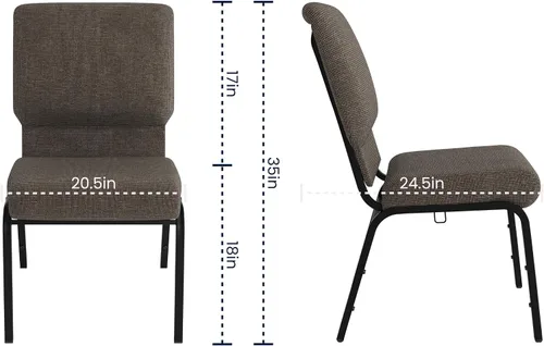 Miniatura 3 de Advantage Fossil - Silla de iglesia de 20.5 pulgadas de ancho