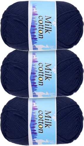 Miniatura 9 de Hilo de algodón, 60 % algodón y 40 % fibras acrílicas, hilo suave para tejer a mano, para manualidades, manualidades, proyectos de tejer, decoración