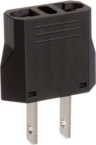 Travel Europe to USA - Adaptador de enchufe de alimentación – Paquete de 6 – Redondo a Plano – Enchufe europeo a americano para teléfono celular,