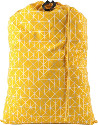 Miniatura 15 de Bolsa de lavandería SWISSELITE con asa y cordón, bolsa de lavandería grande y resistente, 28 x 40 pulgadas, bolsa de ropa sucia de viaje