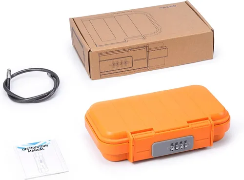 Miniatura 9 de AMIR Caja de Seguridad con Cerradura de Combinación Portátil, Caja de Seguridad con Código, Caja de Seguridad Mini para Viajes Impermeable Antirrobo