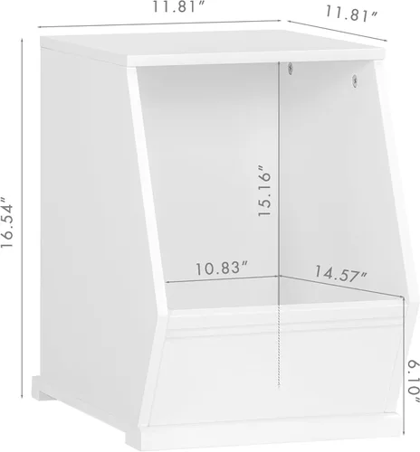 Miniatura 2 de UTEX Organizador de almacenamiento de juguetes para niños, gabinete de almacenamiento de juguetes apilable, organizador de juguetes de madera