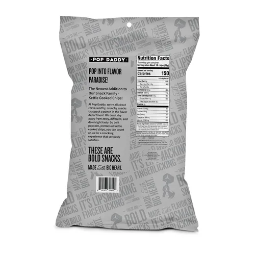 Pop Daddy Kettle - Papas fritas cocidas, Kosher y sin gluten, bolsas individuales de papas fritas de 5 onzas, paquete de 3, pimienta agrietada y sal