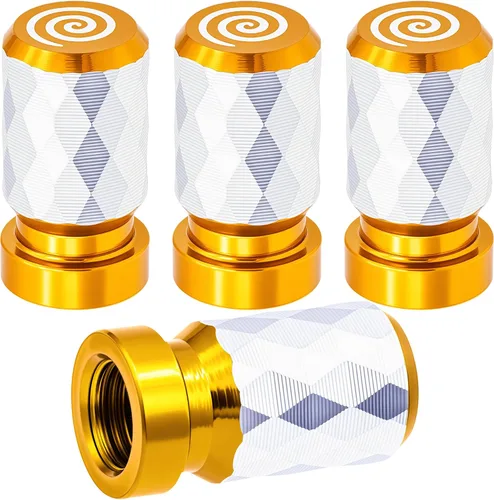 Miniatura 43 de 4 piezas de tapas de válvula de rueda con forma de punta, válvula de rueda de aleación de aluminio con punta, tapas de aire universales a prueba