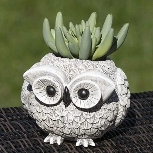 Roman Giftware Inc., Garden Collection, Pudgy Pals, maceta pequeña de 3.5 pulgadas de alto, religiosa, inspiradora, duradera (4 x 4 x 3)