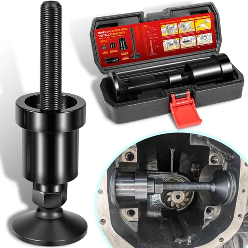 Miniatura 10 de Herramienta de instalación de sello lateral del eje interior para diferenciales delanteros y traseros Dana 30/44/60 compatible con Jeep, Ford