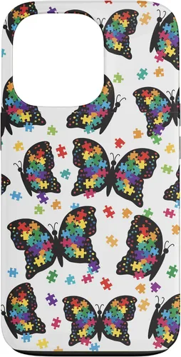 Miniatura 10 de Funda con patrón de rompecabezas de mariposa para iPhone 17