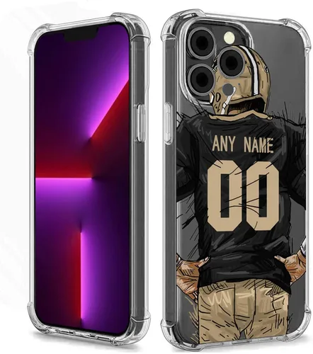 Miniatura 34 de Funda protectora personalizada con nombre y números para iPhone 15, 14, 13, 12, 11 Xs Max XR 8 7 6 Plus 11 Pro Mini, delgada, a prueba de golpes