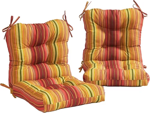 Miniatura 19 de South Pine Porch Juego de 2 cojines para asiento y respaldo para exteriores, color gris a rayas, 2 unidades Canopy Stripe Gris