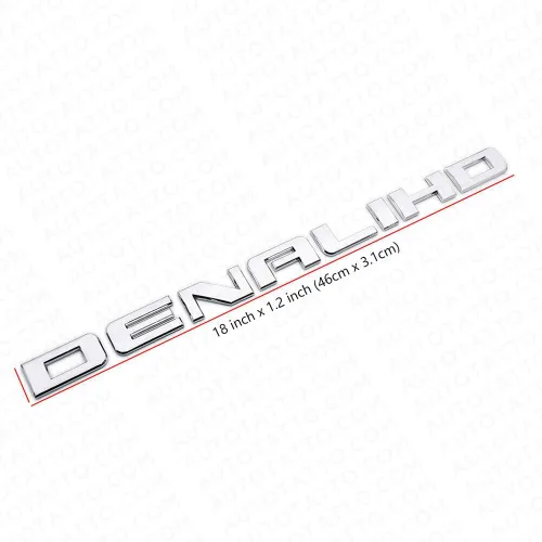 Miniatura 3 de 2X Emblema de placa de nombre para puerta lateral y puerta trasera de Denali HD en 3D, de repuesto para Denali (cromo)